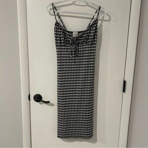 Black and White Houndstooth Dress